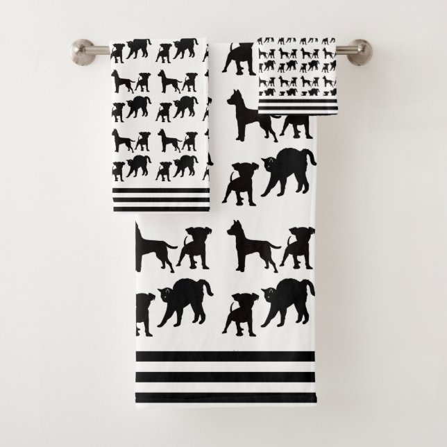 Hunde und Katzen Kinder Badhandtuch Set (Insitu)