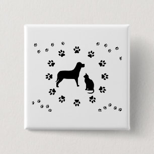 Hunde-und Katzen-Knopf Button