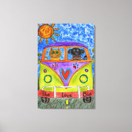 Hunde und Katzen Leinwand 24"x 36"