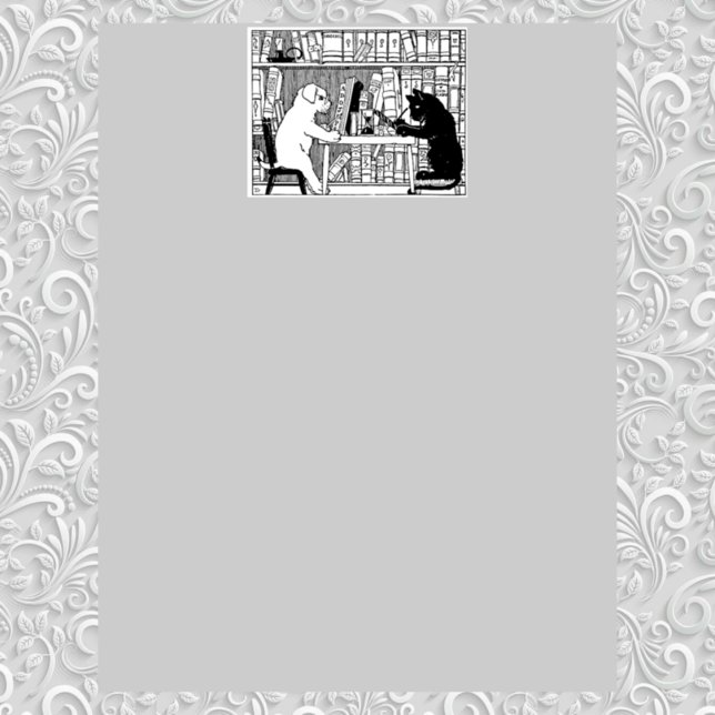 Hunde und Katzen lesen in der Bibliothek (Von Creator hochgeladen)