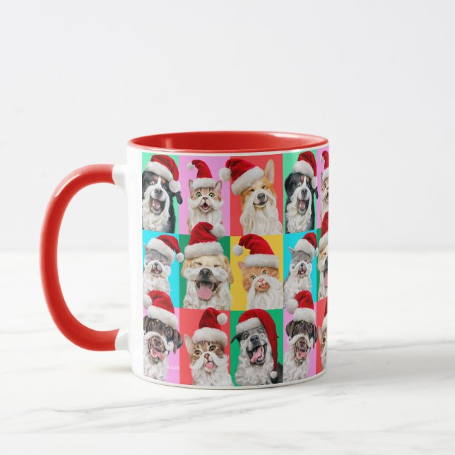 Hunde und Katzen mit Santa Bart Tasse (Links)