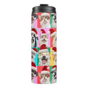Hunde und Katzen mit Santa Bart Thermosbecher