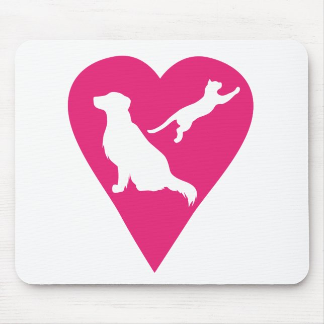 Hunde und Katzen Mousepad (Vorne)