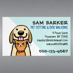 Hunde und Katzen Niedliche Haustiere Sitzen Funny  Magnetische Visitenkarte<br><div class="desc">Holen Sie mehr Kunden mit diesen pawsome magnetischen Visitenkarten! Die lustige Hunde- und Katzenillustrierung zeichnet sich durch einen liebevollen gelbe Labrador und eine seriöse Orangenkatze aus. Ein lustiger Magnet, den Liebhaber von Haustieren gerne auf ihrem Kühlschrank behalten haben, um sie einfach zu bewundern. Ideal für viele Unternehmen, wie z.B. Heimtierliebhaber,...</div>