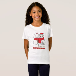 Hunde und Katzen teilen einen langen, festlichen S T-Shirt