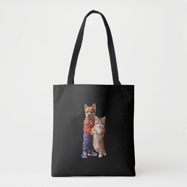 Hunde und Katzen Umarmungsbeutel Tasche (Vorderseite)