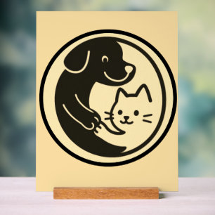 Hunde- und Katzenfreundschaften Acrylschild