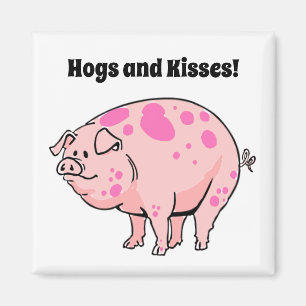Hunde und Kisses Niedlicher Schweineschnitt Cartoo Magnet