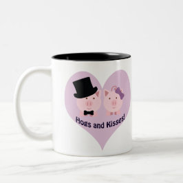 Hunde und Küsse! Zweifarbige Tasse