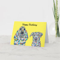 Hunde und Labrador Geburtstagskarte