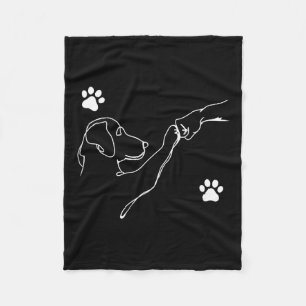 Hunde und Leute schlagen Hand Hunde Freundschaft F Fleecedecke