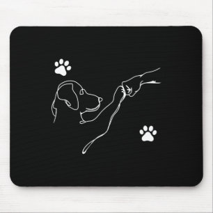 Hunde und Leute schlagen Hand Hunde Freundschaft F Mousepad