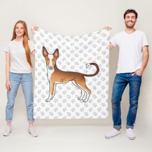 Hunde und Paare, rot und weiß, glatt Fleecedecke