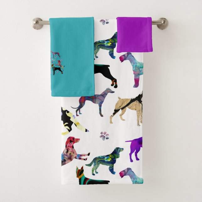 Hunde und Paws Badhandtuch Set (Insitu)