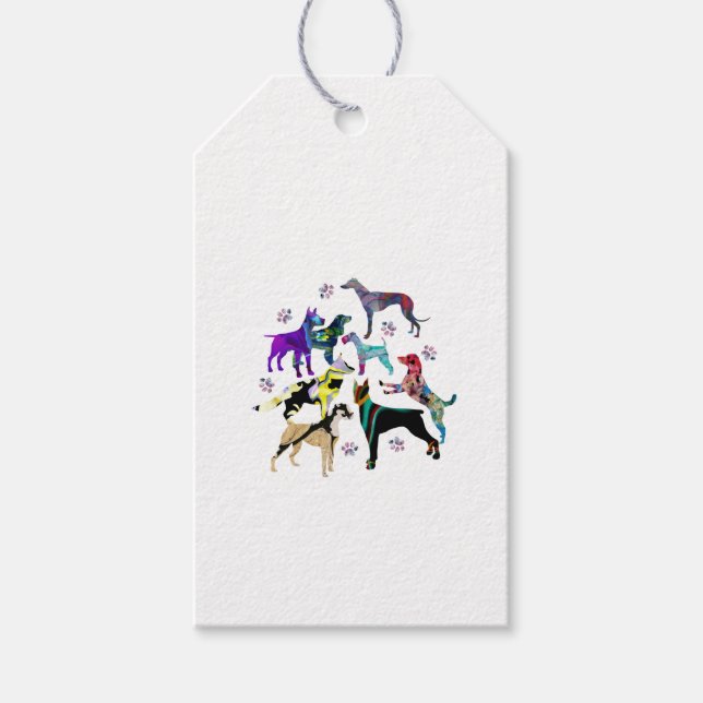 Hunde und Paws Geschenkanhänger (Vorderseite)