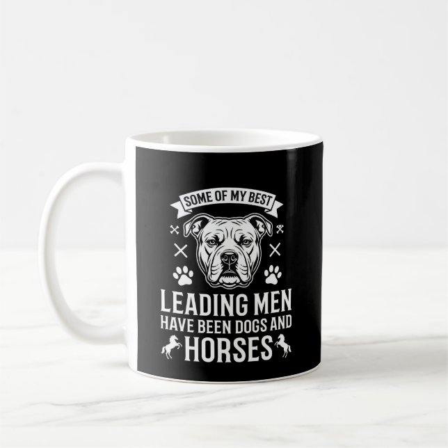 Hunde und Pferde führen Männer Kaffeetasse (Links)