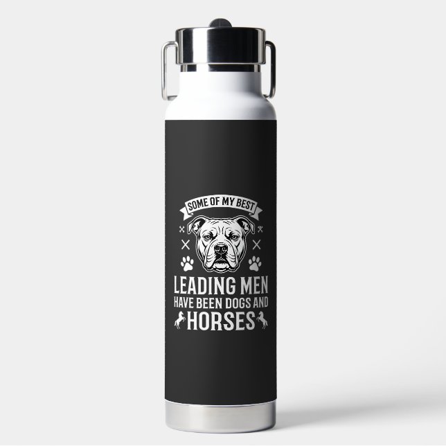 Hunde und Pferde führen Männer Trinkflasche (Vorderseite)