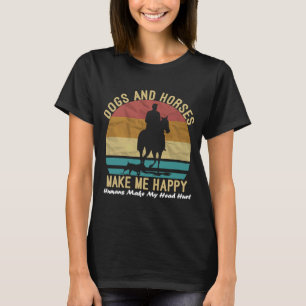Hunde und Pferde machen mich glücklich, Menschen m T-Shirt