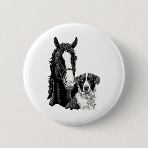 Hunde und Pferde Reiten Reiten Reitsport Button