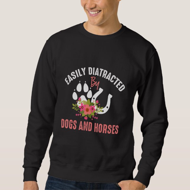 Hunde und Pferde Reitpferde Sweatshirt (Vorderseite)