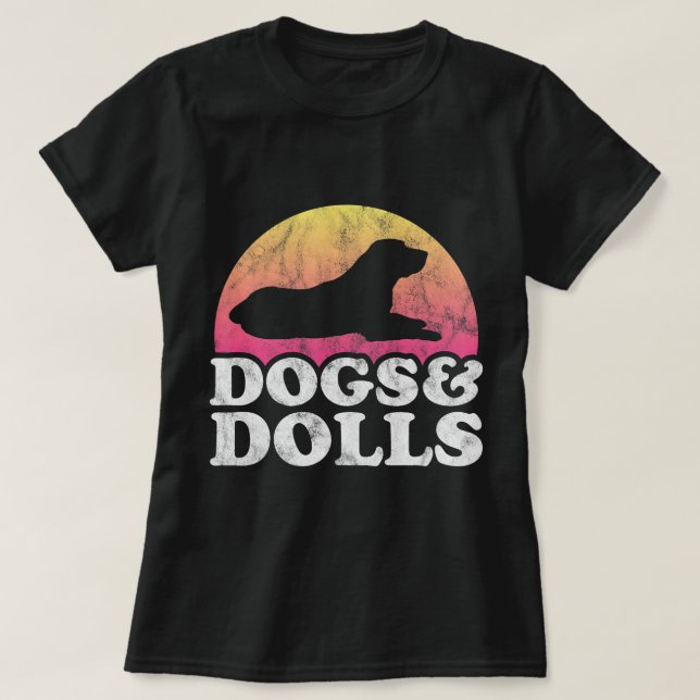 Hunde und Puppen Männer oder Frauen, Hunde und Pup T-Shirt (Design vorne)