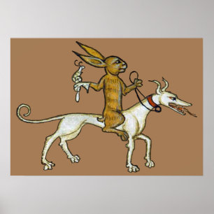 Hunde und Schnecke Poster