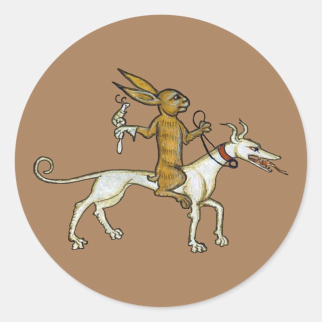 Hunde und Schnecke Runder Aufkleber (Vorderseite)