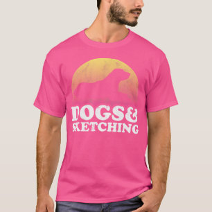 Hunde und Skizzen von Hunden oder Frauen T-Shirt