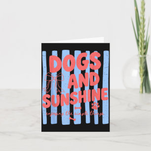 Hunde und Sonnenschein genießen die einfachen Ding Karte