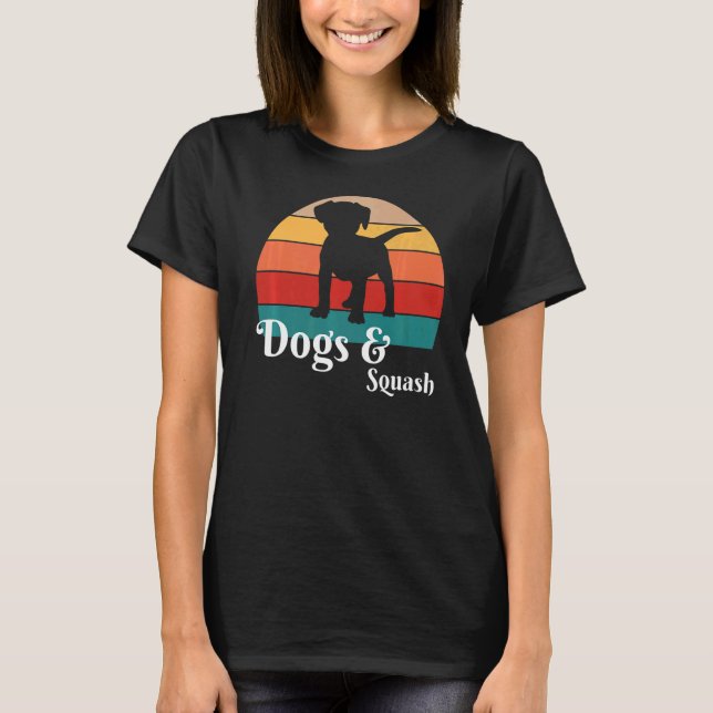 Hunde und Squash T-Shirt (Vorderseite)