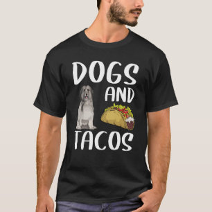 Hunde und Tacos-Pyrenäen-Hirte mexikanische Küche T-Shirt
