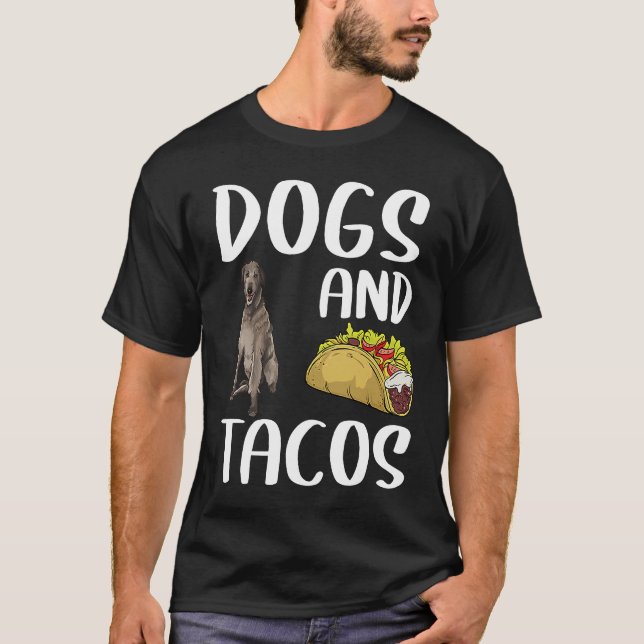 Hunde und Tacos Scottish Deerhound Mexican Food T-Shirt (Vorderseite)
