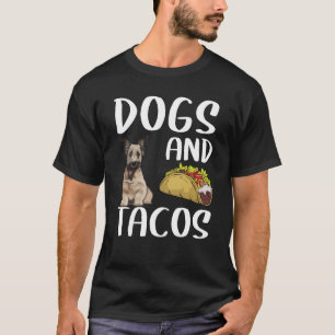 Hunde und Tacos Skye Terrier Mexikanisches Essen T-Shirt