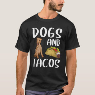 Hunde und Tacos Welsh Terrier mexikanische Küche T-Shirt