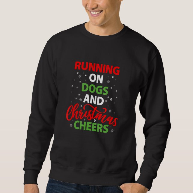 Hunde und Weihnachtsjubeln Sweatshirt (Vorderseite)