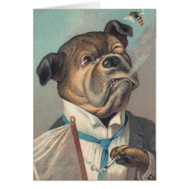 Hunde-und Wespe-Vintage Illustration