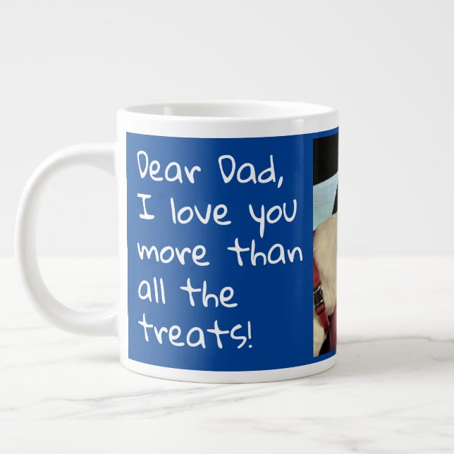 Hunde Vater Alle Leckereien Foto Jumbo-Tasse (Links)