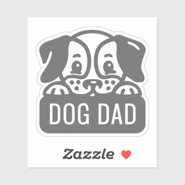 Hunde-Vater Aufkleber (Blatt)