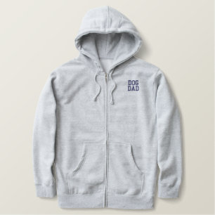 Hunde-Vater - bestickter Zip Up Hoodie