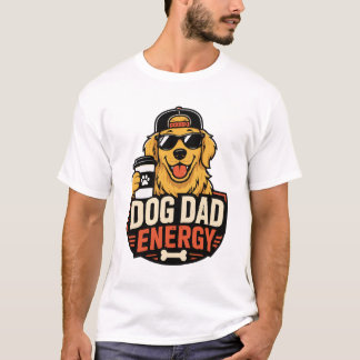 Hunde-Vater-Energie Lustiger Golden-Retriever-Stre T-Shirt
