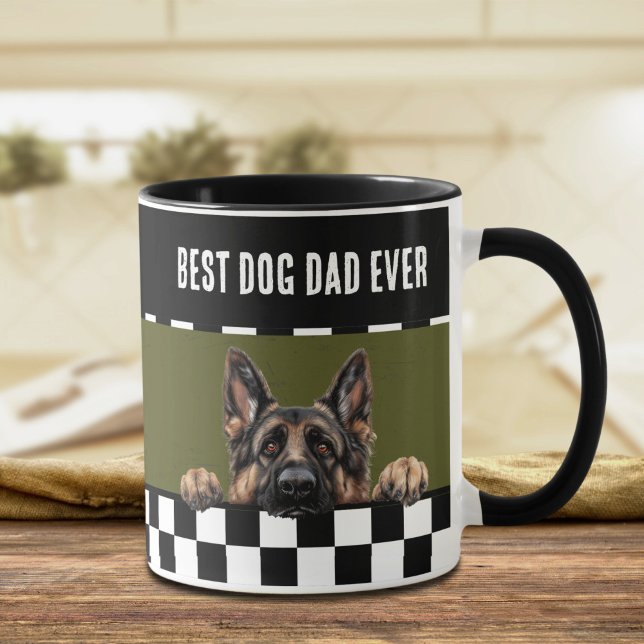Hunde-Vater erschüttert deutschen Schäferhund Tasse (Von Creator hochgeladen)