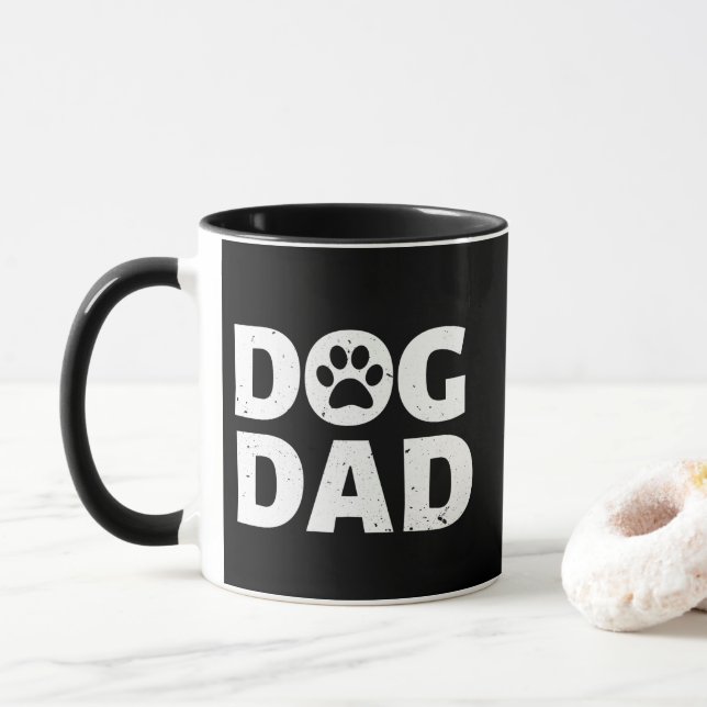 Hunde-Vater-Fototasse Tasse (Mit Donut)