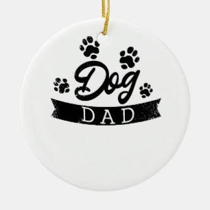 Hunde Vater Funny Design - Geschenkidee für Hundeb Keramik Ornament