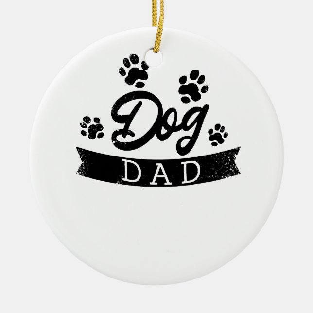 Hunde Vater Funny Design - Geschenkidee für Hundeb Keramik Ornament (Vorne)