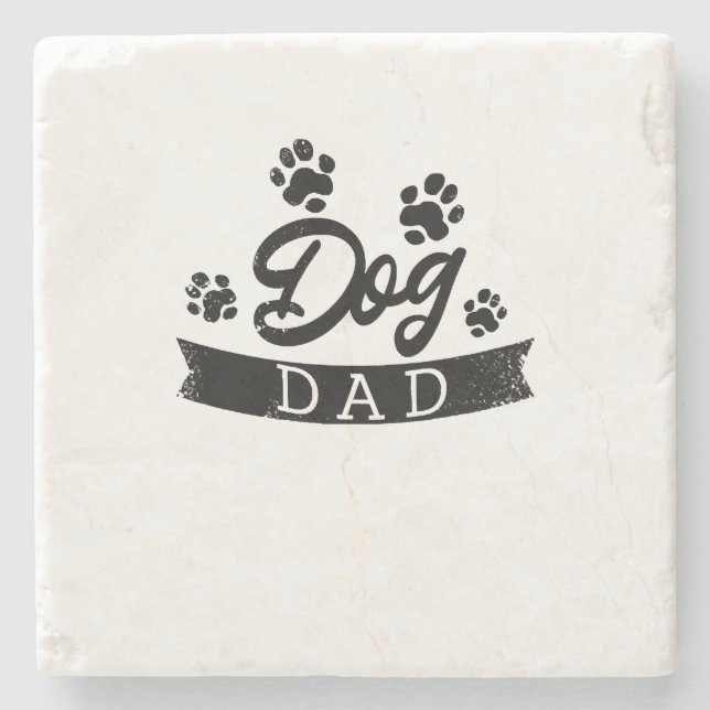 Hunde Vater Funny Design - Geschenkidee für Hundeb Steinuntersetzer (Vorderseite)