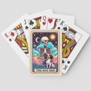 Hunde Vater Funny Vathers Day Skelettkarte Tarot C Spielkarten