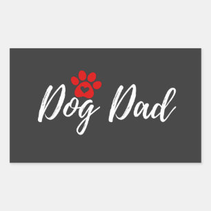 Hunde-Vater-Geschenk für Hundebesitzer Rechteckiger Aufkleber