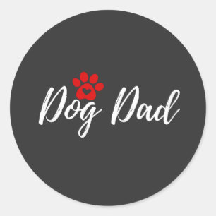 Hunde-Vater-Geschenk für Hundebesitzer Runder Aufkleber