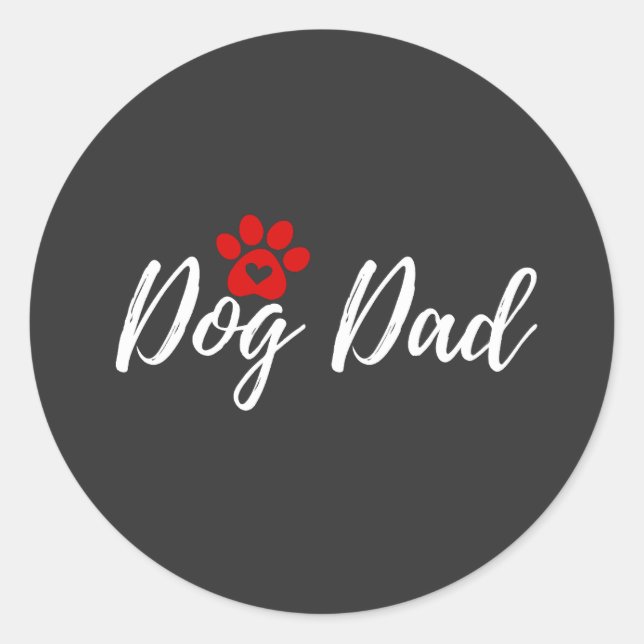 Hunde-Vater-Geschenk für Hundebesitzer Runder Aufkleber (Vorderseite)