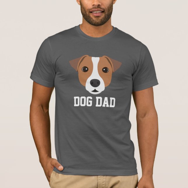 Hunde Vater Jack Russell Vatertag T-Shirt (Vorderseite)